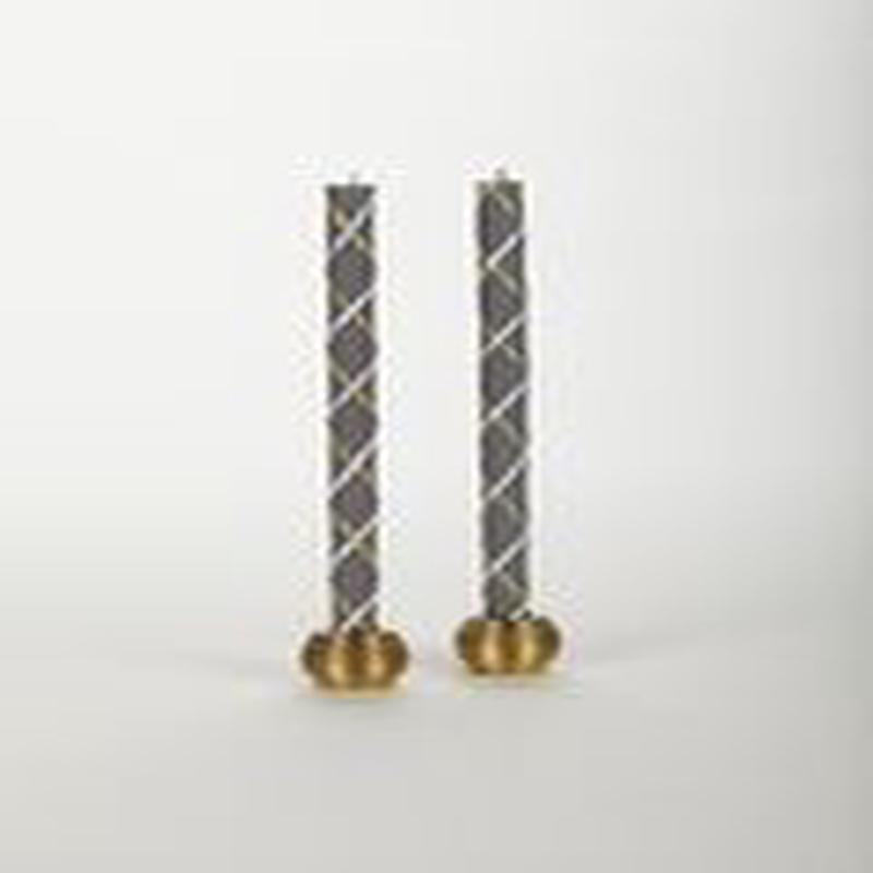 12" Fishnet Tapers Grey/GLD/Pearl S/2