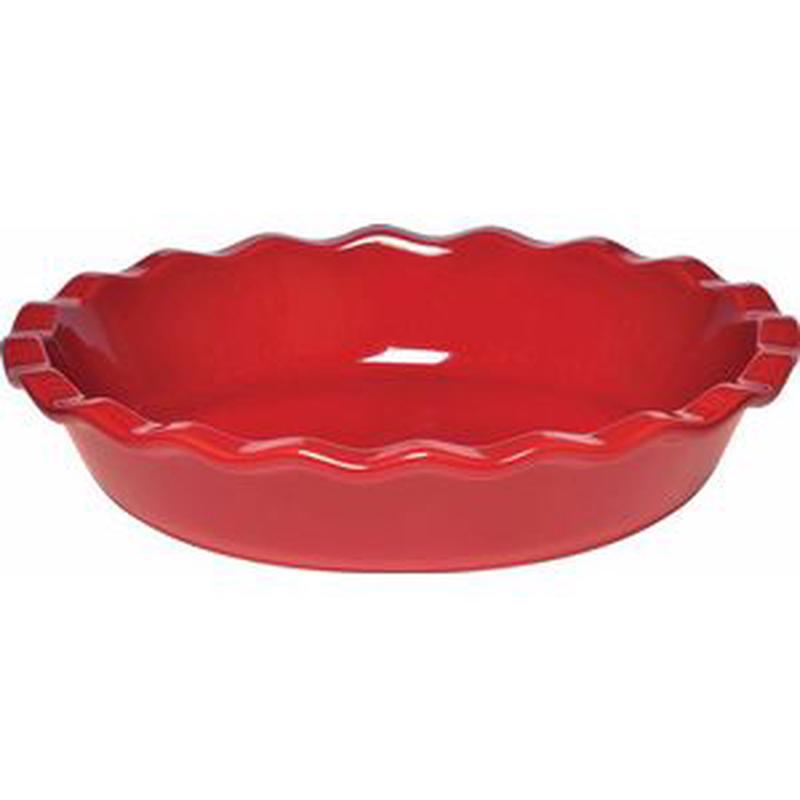 9" HR Ceramic Pie Dish Burgundy