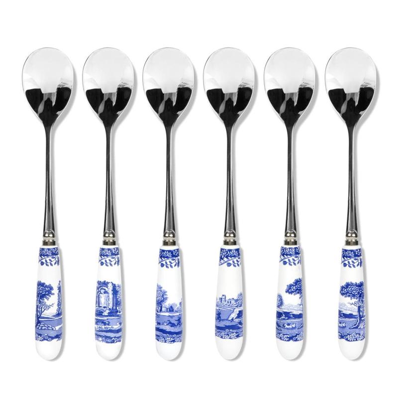 Spode Blue Italian Teaspoons S/6