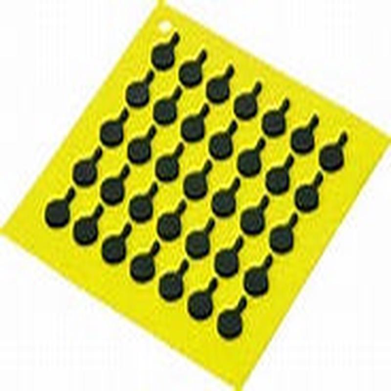 Lodge Sq Trivet Yellow with Black Skillet Pattern