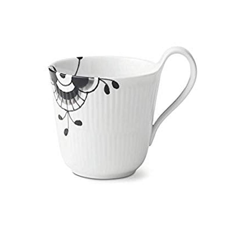 RC Black Fluted Mega High Handle Mug