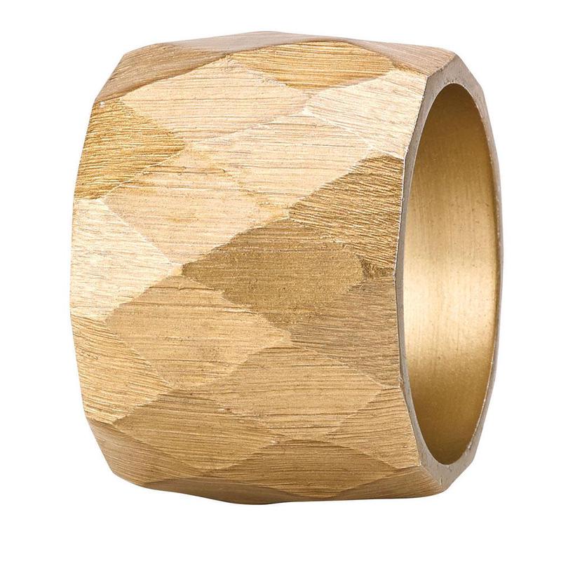 Harlequin Napkin Ring Gold Set of 6