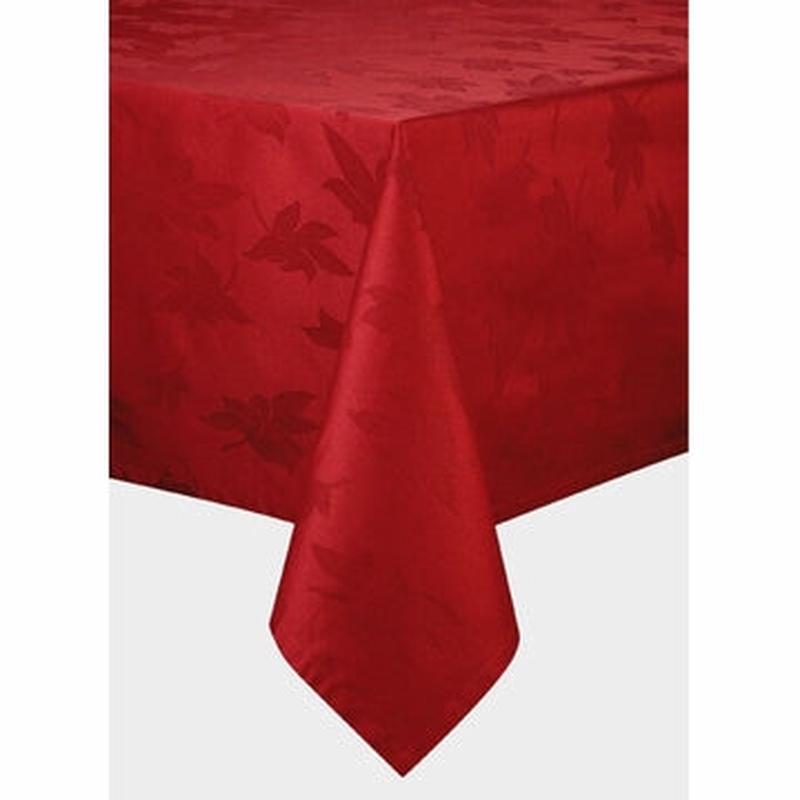 Leaves Burgundy Tablecloth 63 inches x 108 inches