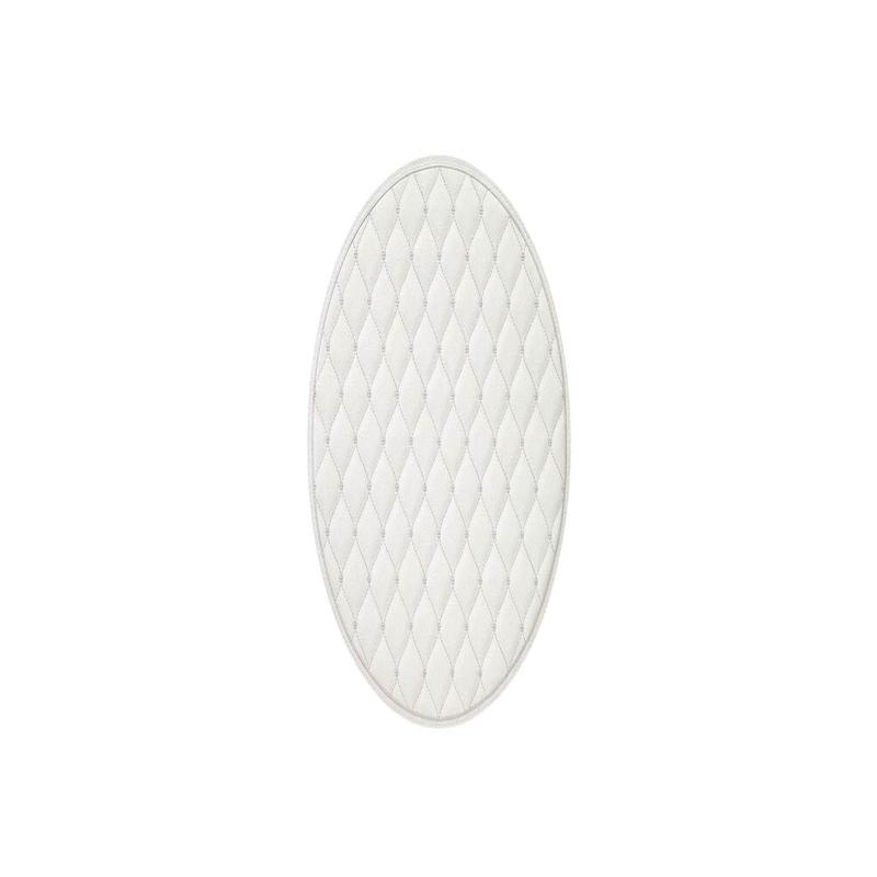 Quilted Diamond Placemat Antiqe White Silver Set of 2