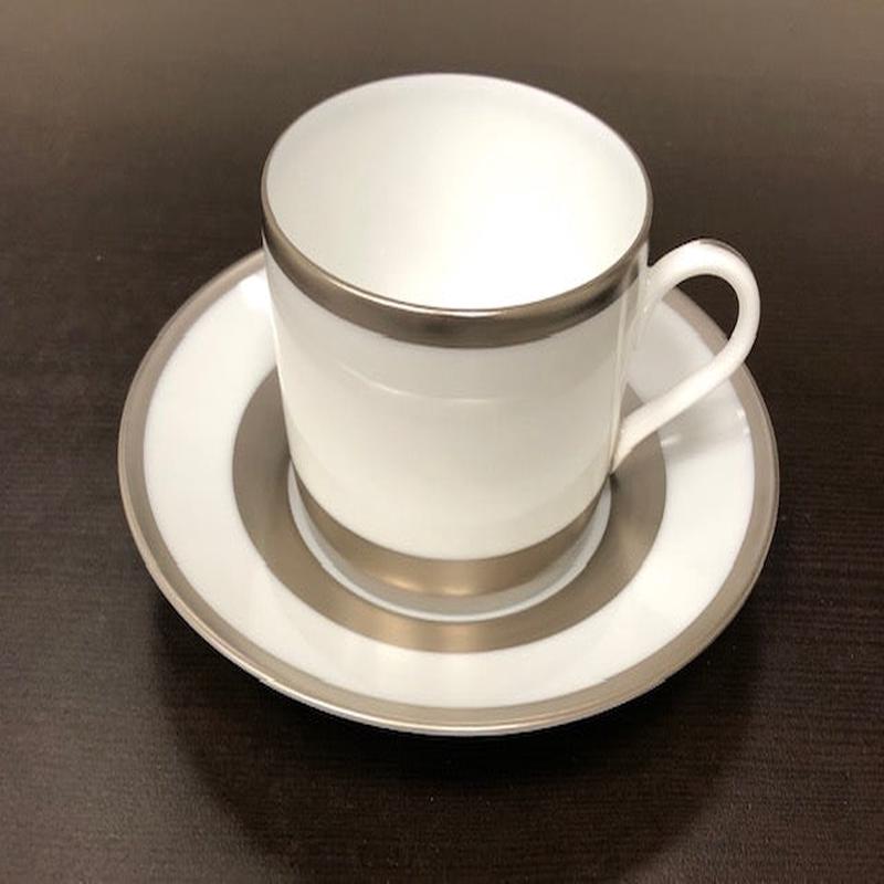 William Tea Cup and Saucer-Platinum