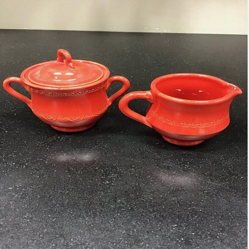 Bellezza Creamer & Sugar Tomato Red