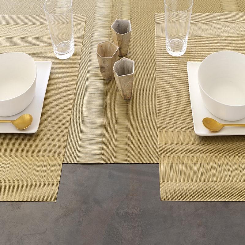 Tuxedo Stripe Rect Placemat Gold SEt of 4