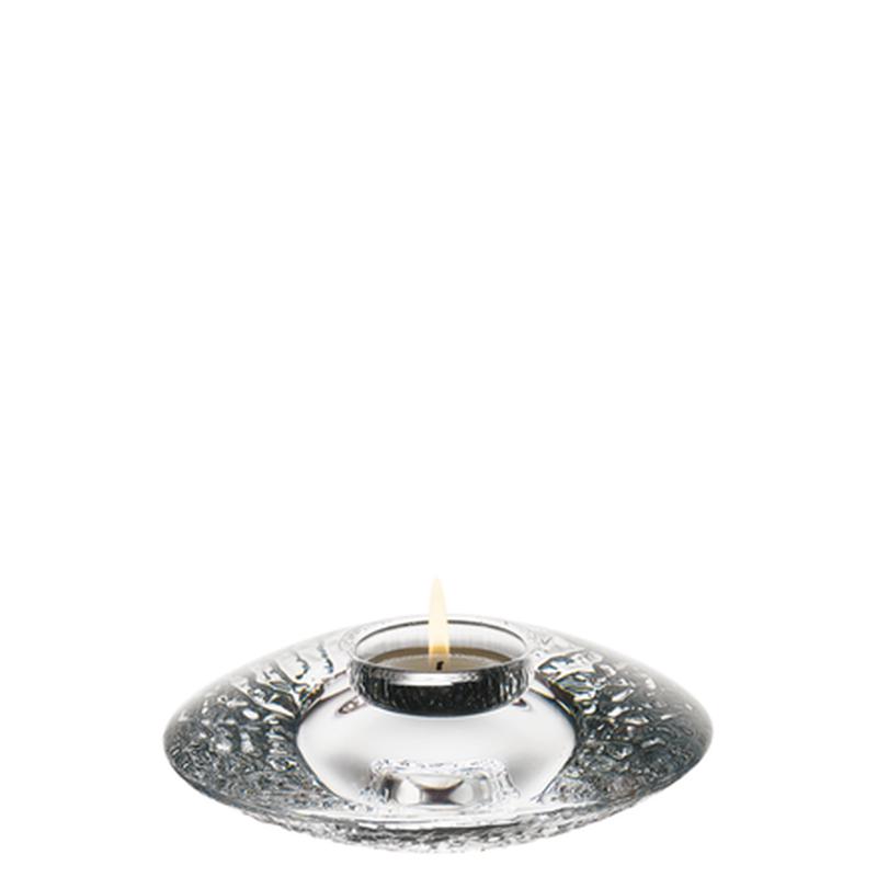 Orrefors Discus Votive Set of 3 Clear