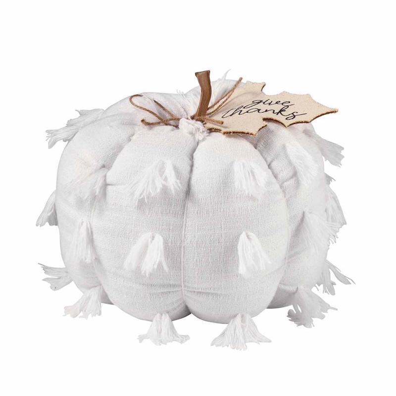 White Fringe Pumpkin Medium