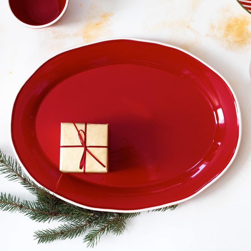 Chroma Oval Red Platter