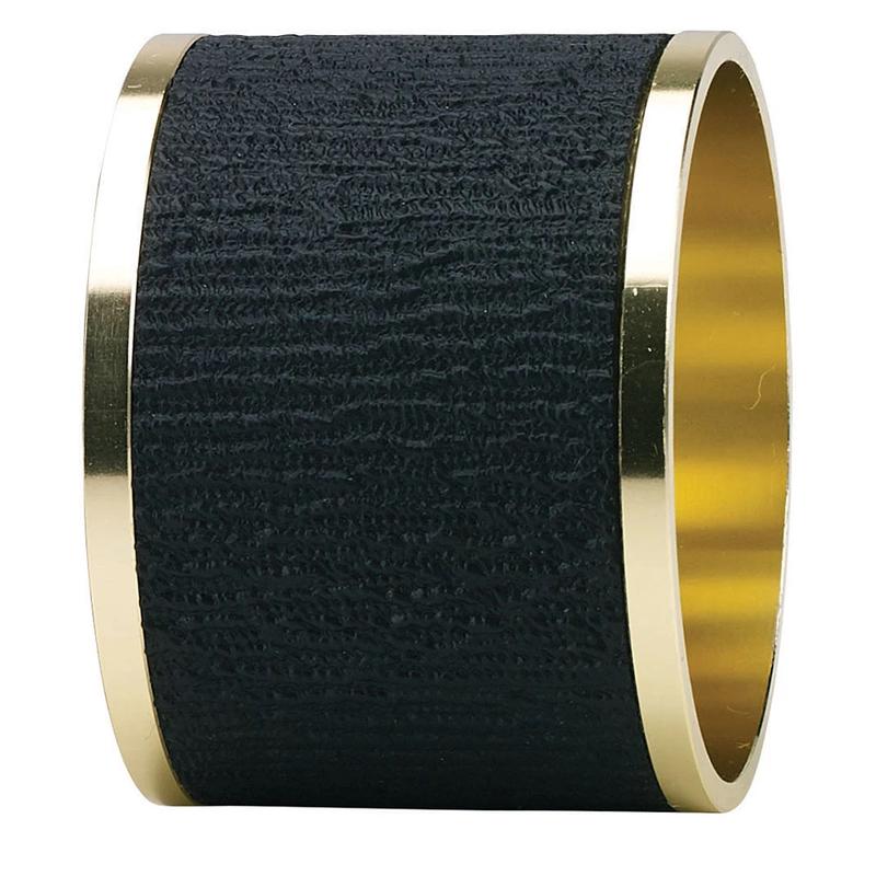 Presto Black Napkin Ring Set of 4