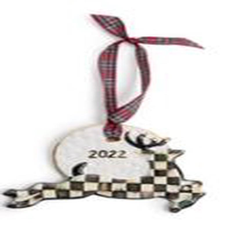 Courtly Check Stag Ornament 2022