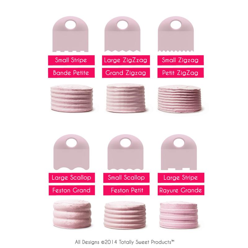 Icing Combs Set Pink