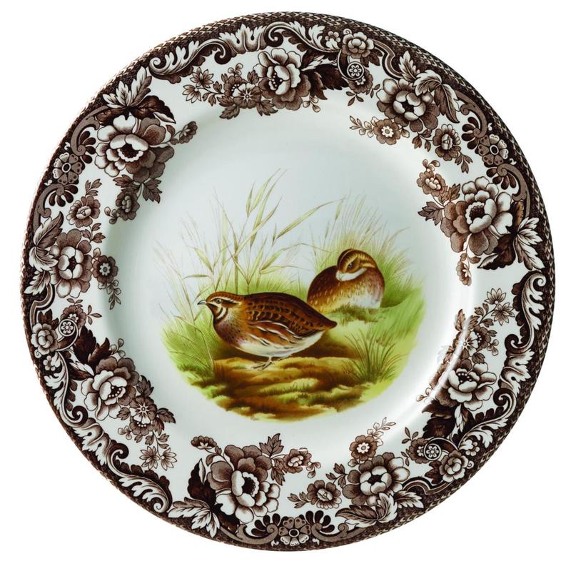 Woodland Salad Plate-Quail
