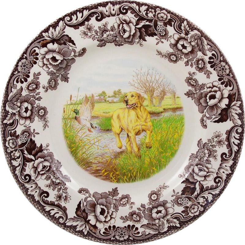 Woodland Dinner Plate Yellow Lab