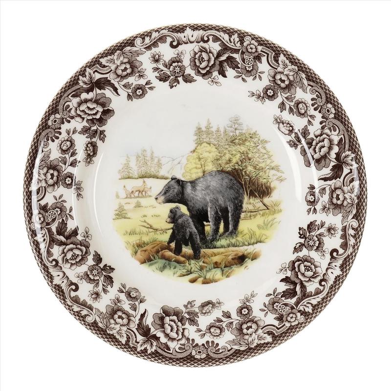 Woodland Salad Plate Black Bear