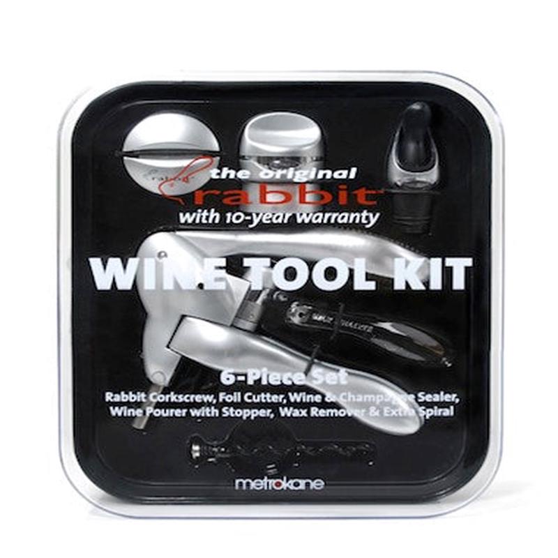 6 pc Wine Tool Kit Black