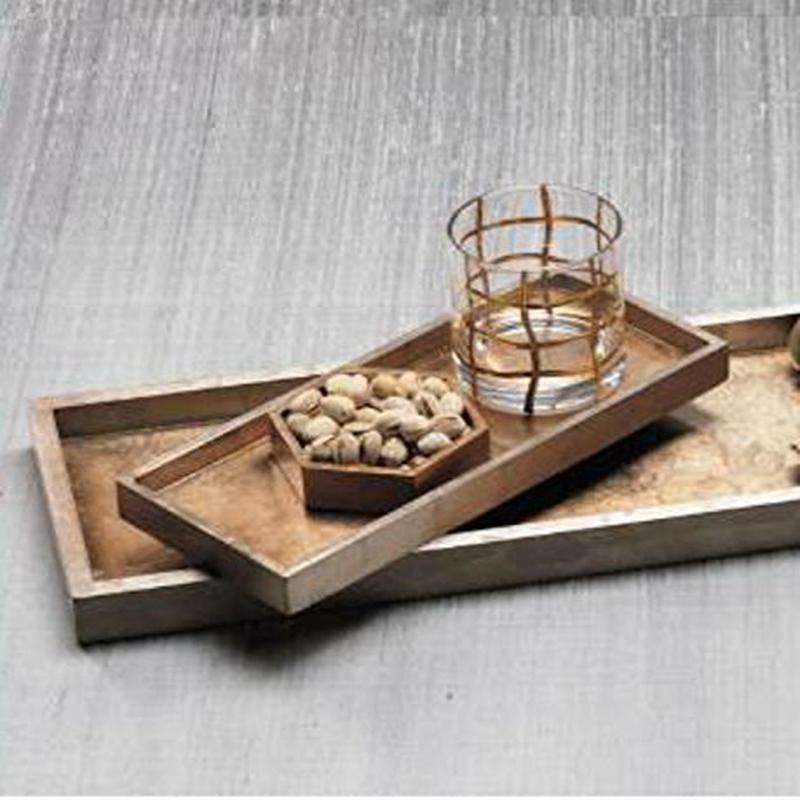 Antique Gold & Silver Serving Tray -Med