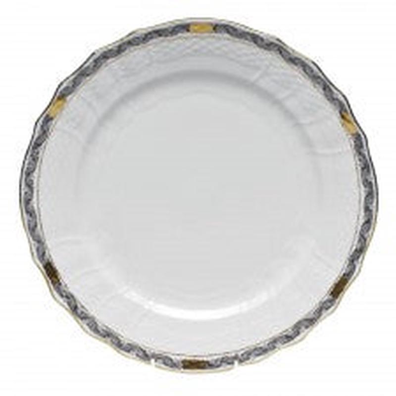 Chinese Bouquet Garland Service Plate Black