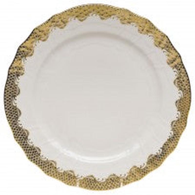 Fish Scale Service Plate Gold
