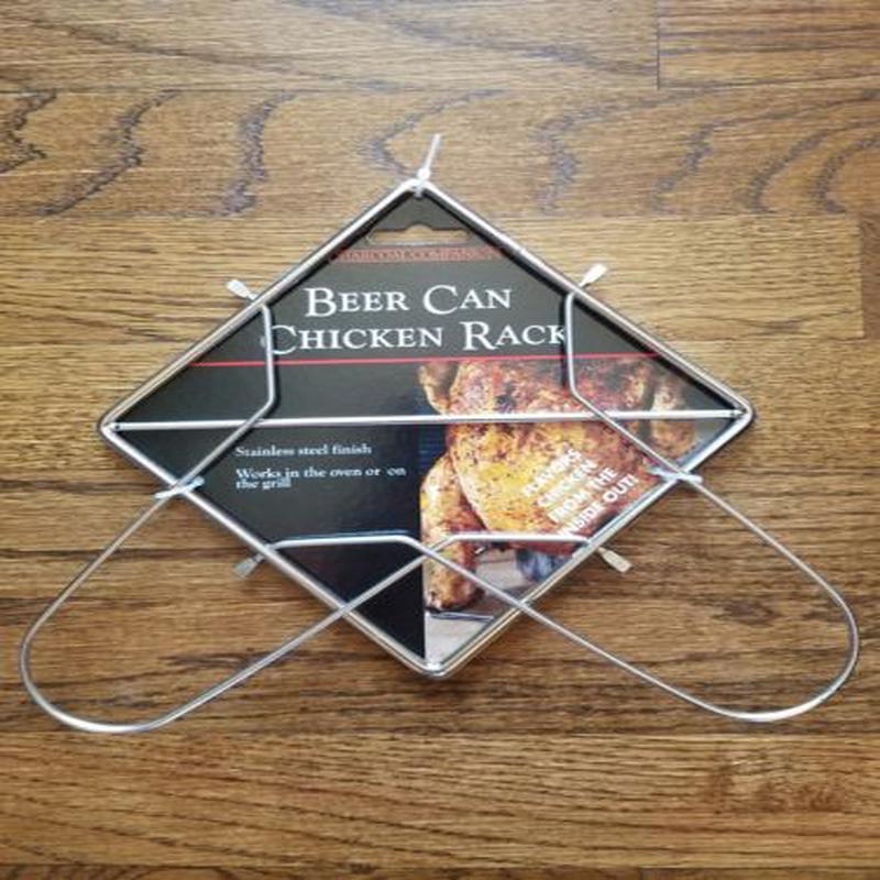 Folding Beer Can Chicken Rack
