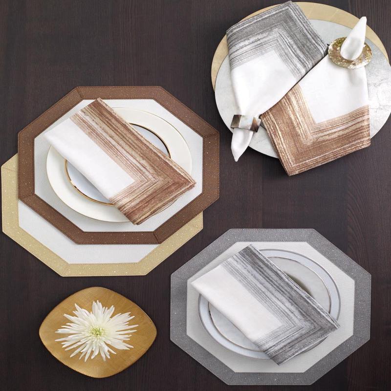 Cornice Napkin - Platinum Set of 2