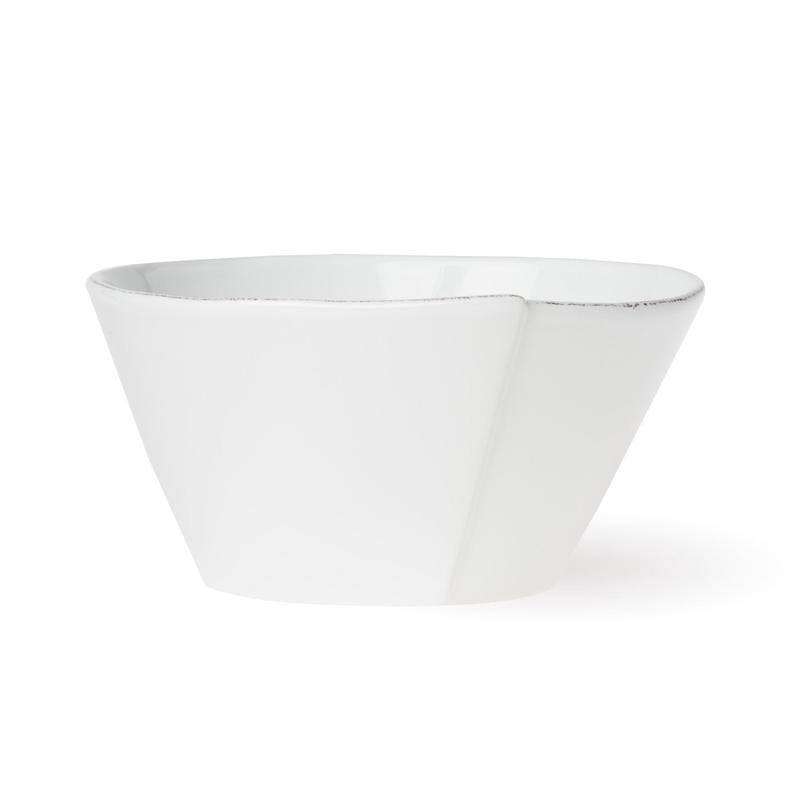 Lastra White Medium Stacking Serving Bowl