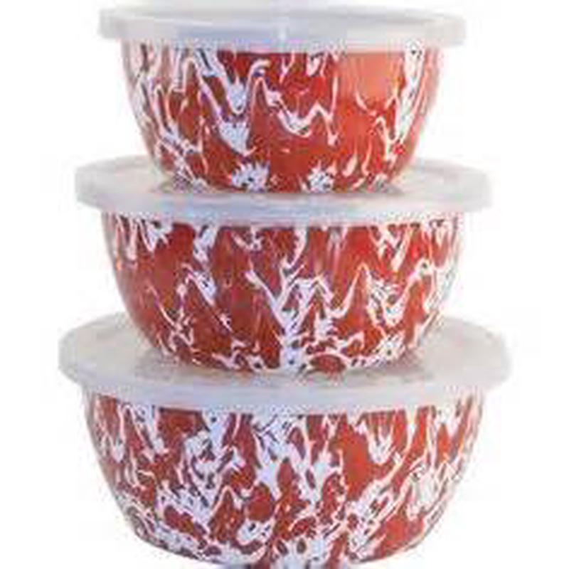 Nesting Bowls Swirl Red