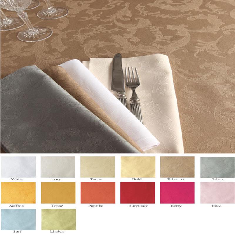 Carlton White 90" Rnd Tablecloth