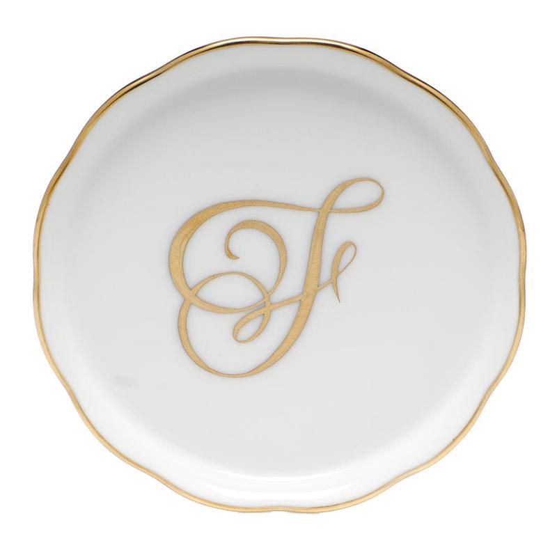 Coaster with Monogram "F"