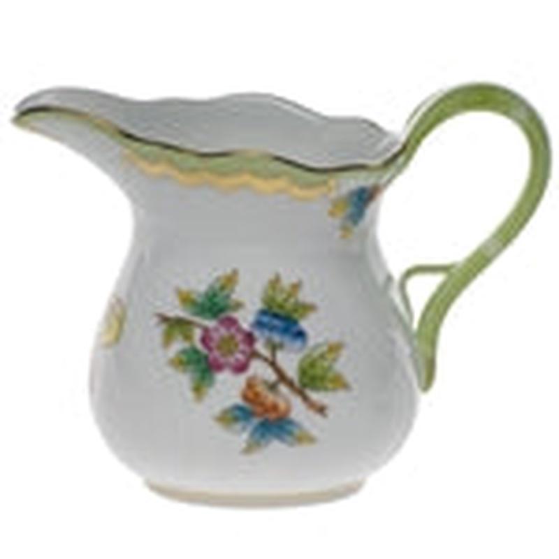 Queen Victoria Green Border Creamer