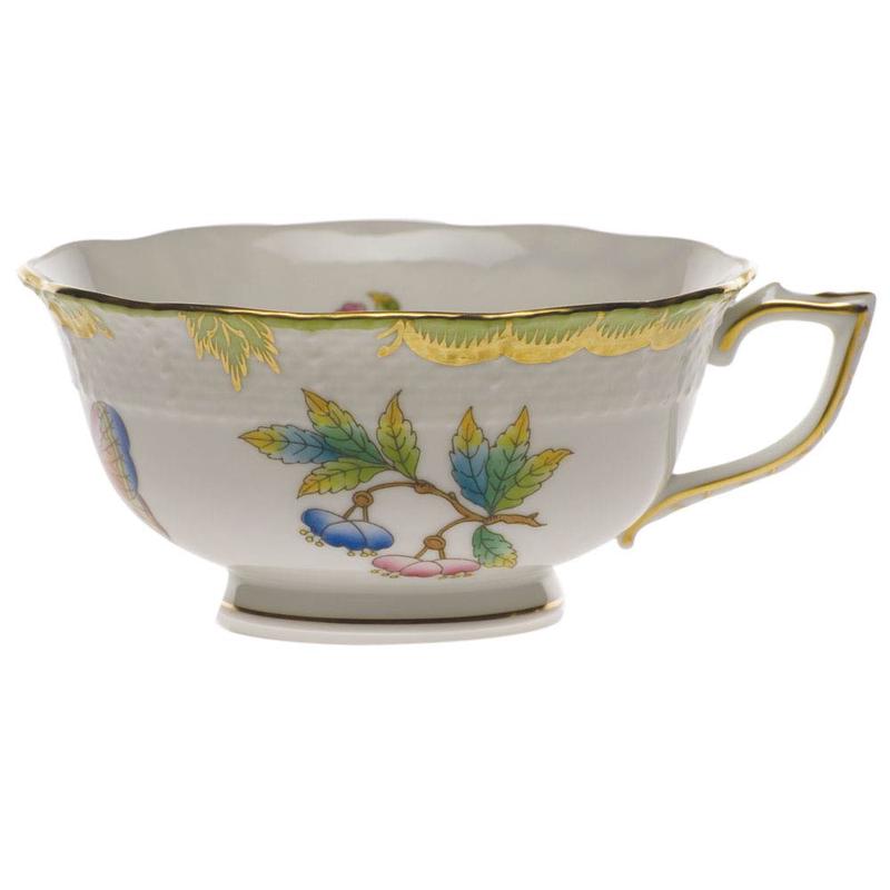 Queen Victoria Green Border Tea Cup
