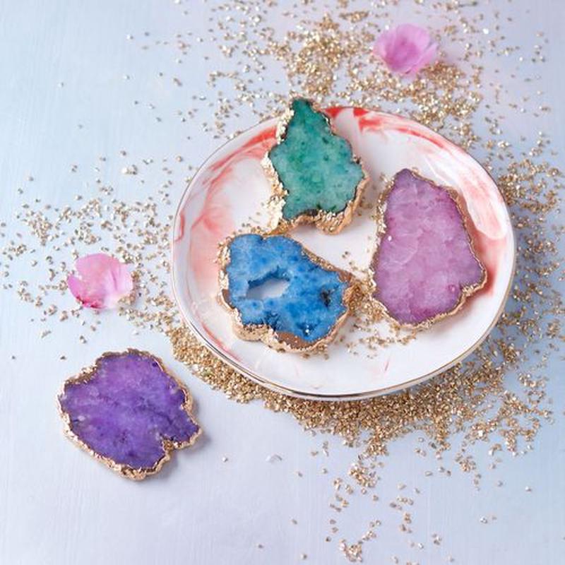 Flat Gem Ornament Crystal Asst