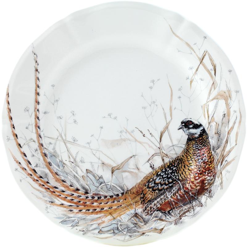 Sologne Dessert Plate Pheasant