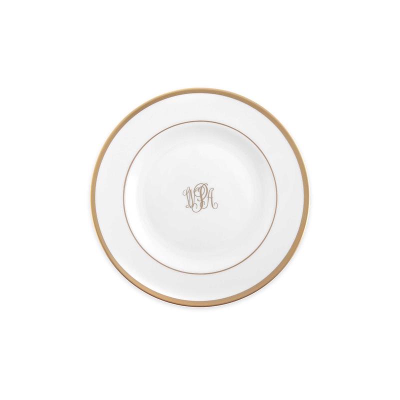 Signature Bread Butter White/Gold with Monogram