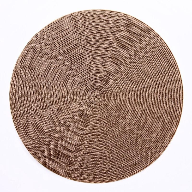 Taupe Round Placemat