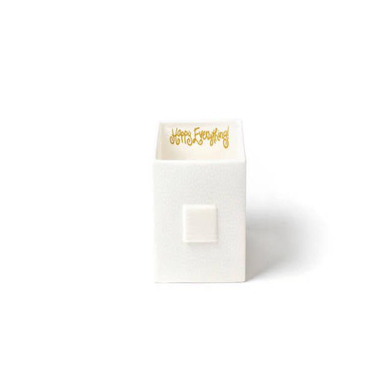 White Small Dot Mini Nesting Cube Med