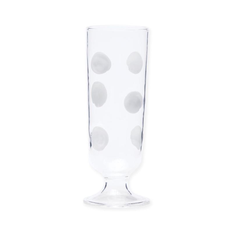 Drop Champagne Glass White