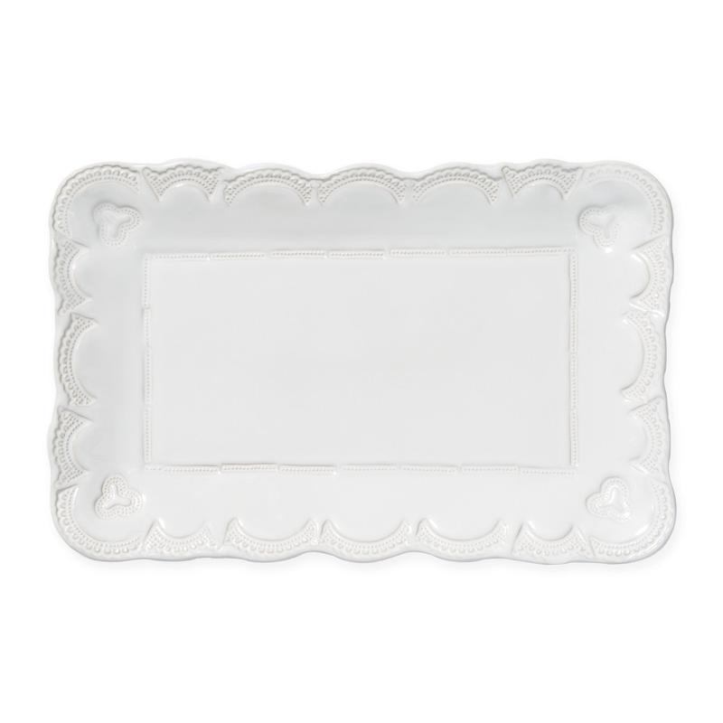 Incanto Stone White Lace Rect Platter Small