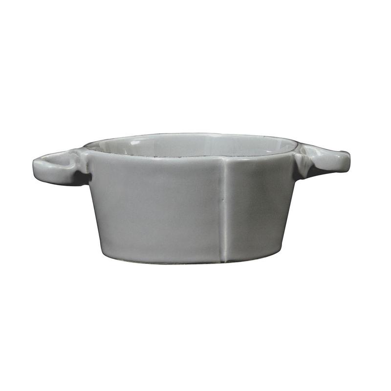 Lastra Small Handled Bowl Gray Set of 2