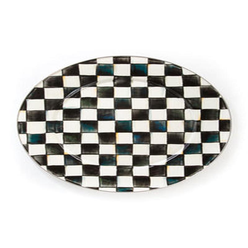 Courtly Check Enamel Serving Platter
