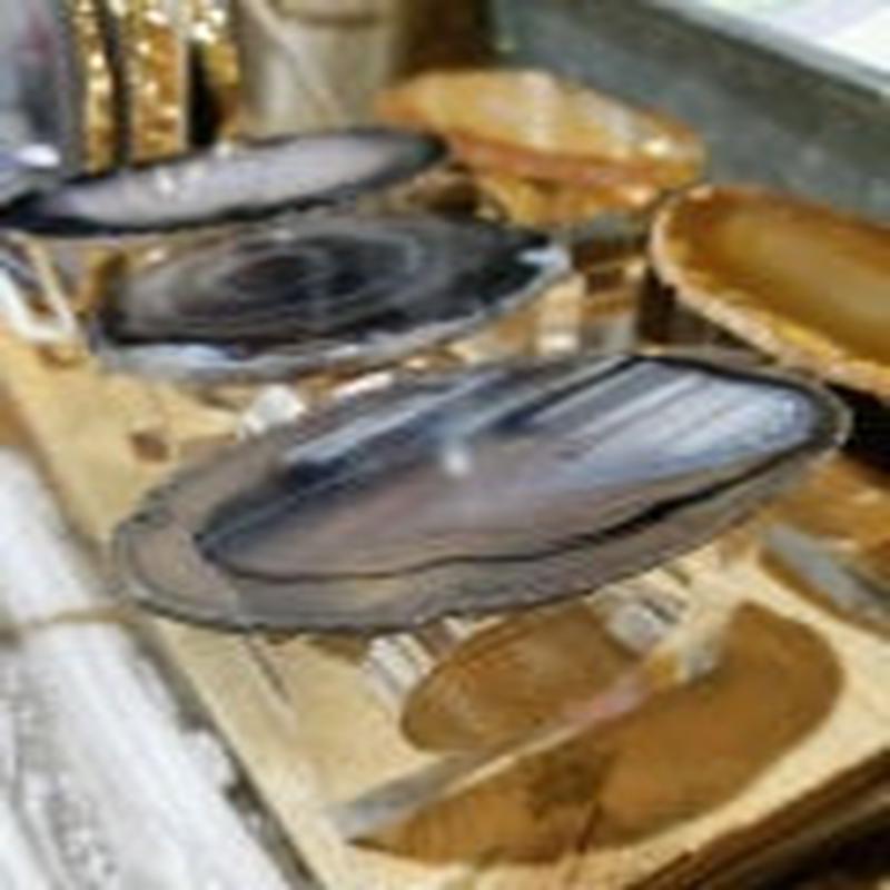 Napkin Ring Black Agate Set of 4