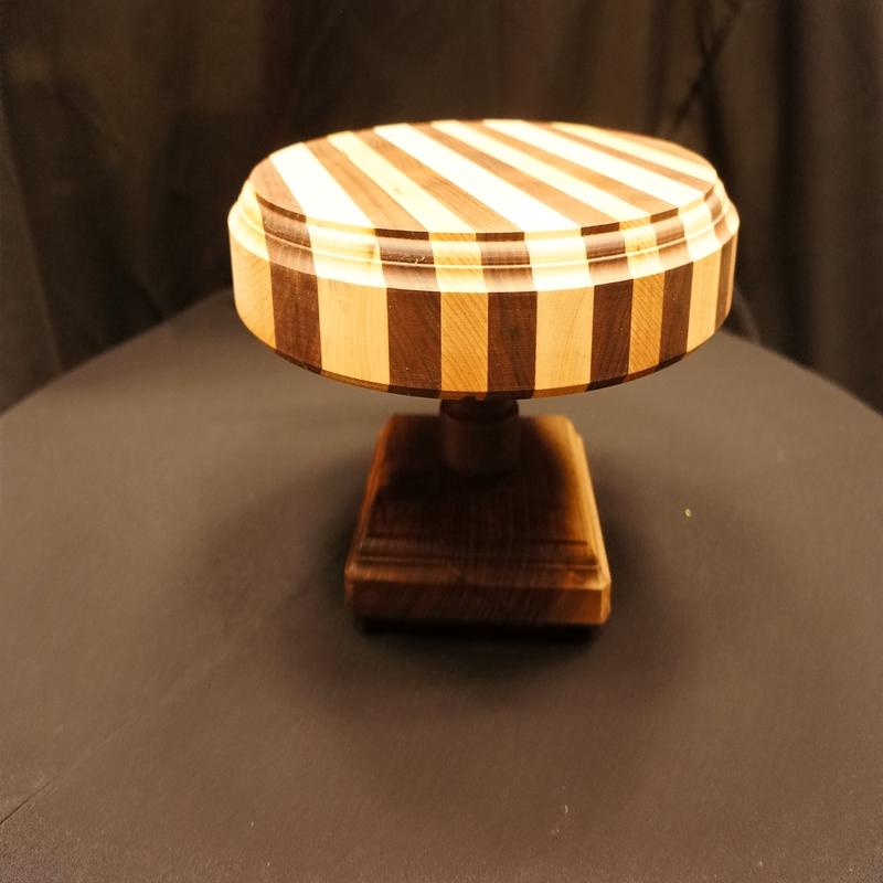 Cake Stand Wood Stripe