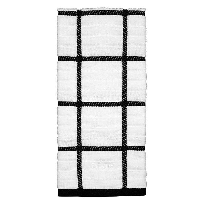 Check Kitchen Towel Black