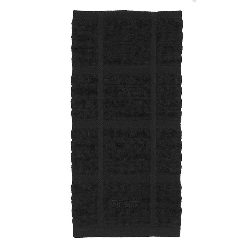 Solid Kitchen Towel Black