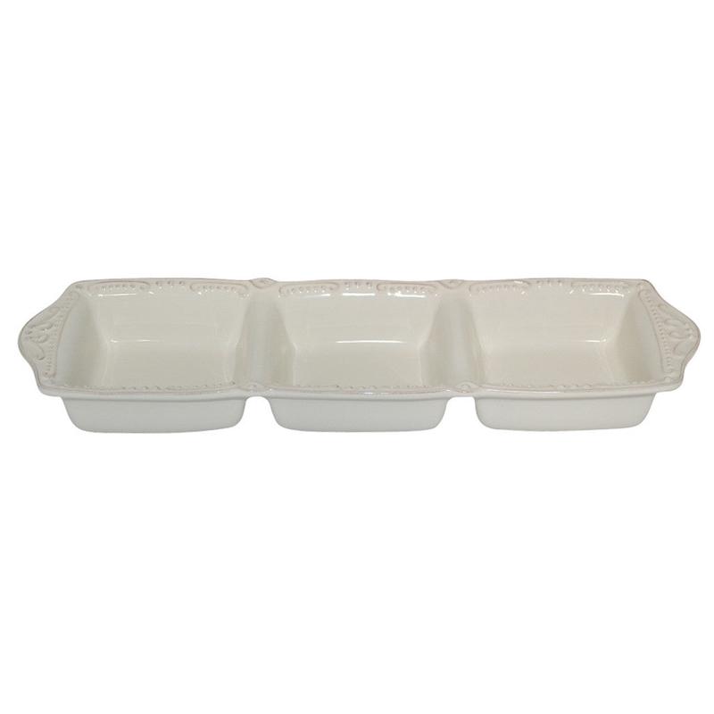 Isabella Three Part Tray - Ivory
