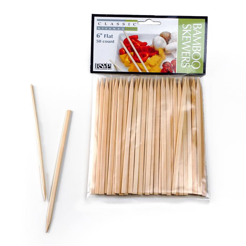 Bamboo Flat Skewers 6 inch