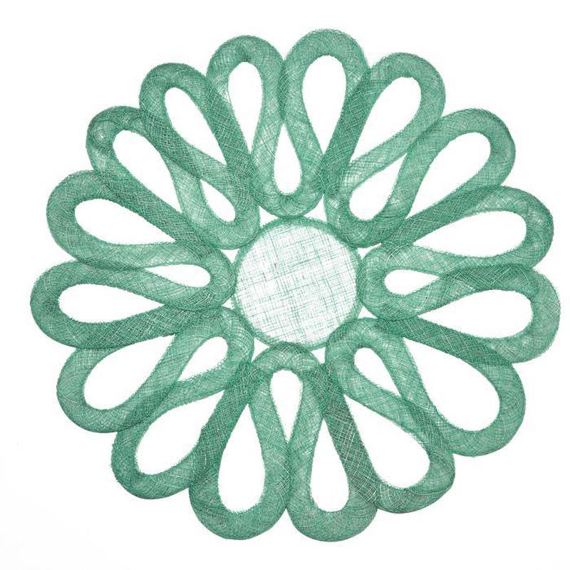 Looped Sinamay Placemat Jade Set of 3