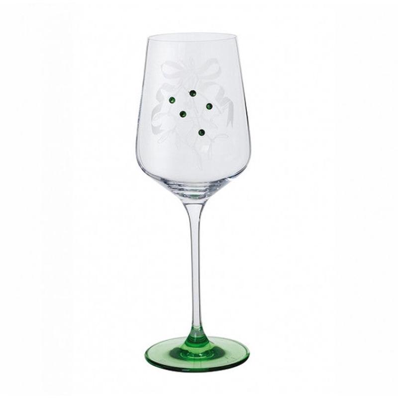 Misletoe From Me To You Wine Glass