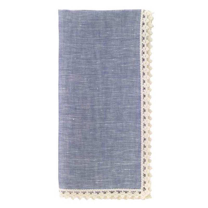 Verona Napkin Bluebell White Set of 6
